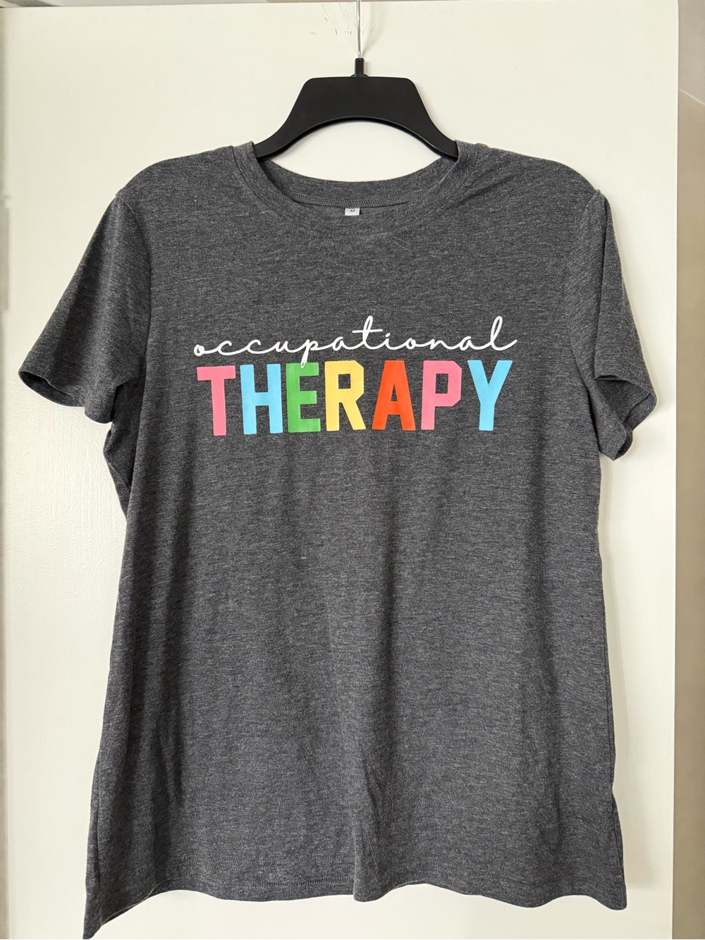 Occupational Therapy Graphic Tee - Dark Gray with Multicolor Lettering